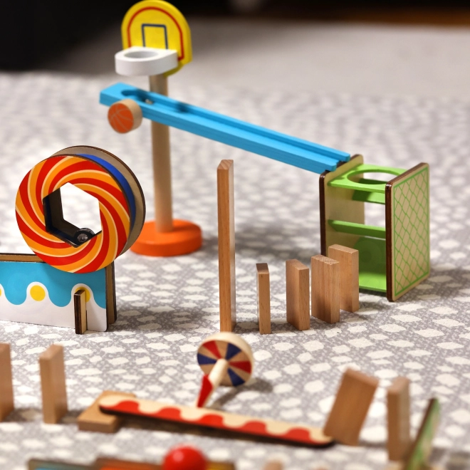 Træ klodser domino / domino puslespil Tooky Toy