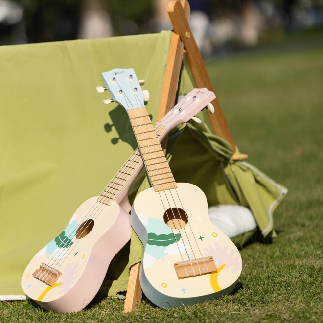Klassisk verdens pink træ-ukulele til børn