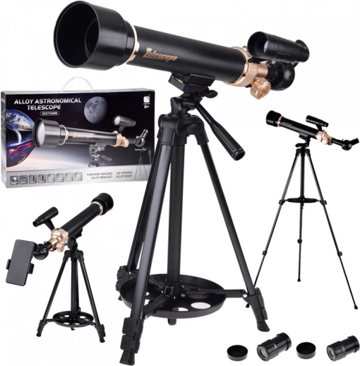 Astronomisk teleskop 30x/60x 500 mm med stativ og tilbehør