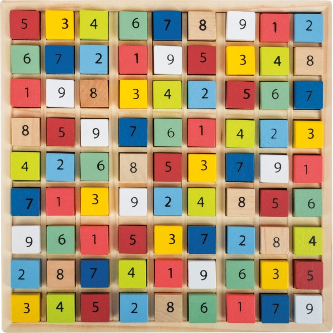 Small Foot træ sudoku farvede brikker