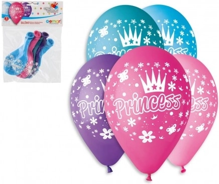 Oppustelige balloner til prinsesser, 30 cm, 5 stk.