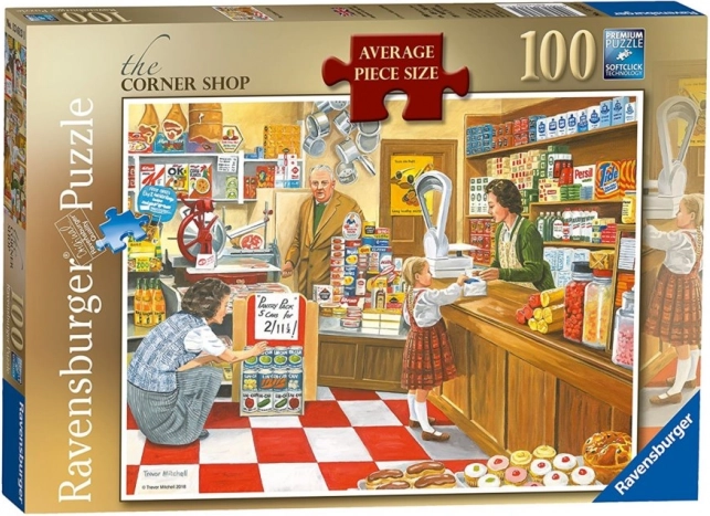 Ravensburger puslespil Butikken på hjørnet 100 brikker