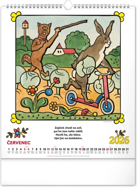 Vægkalender Josef Lada - Rim 2026