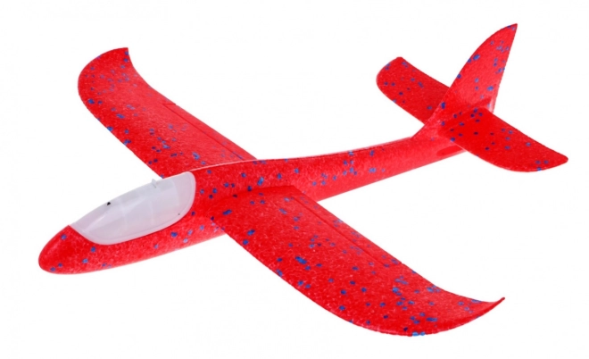 Polystyrenflyvemodel med bevægelig stabilisator + lys – Rød