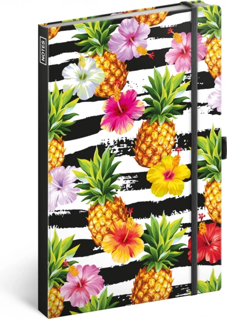 Linet A5-notes med ananasmotiv