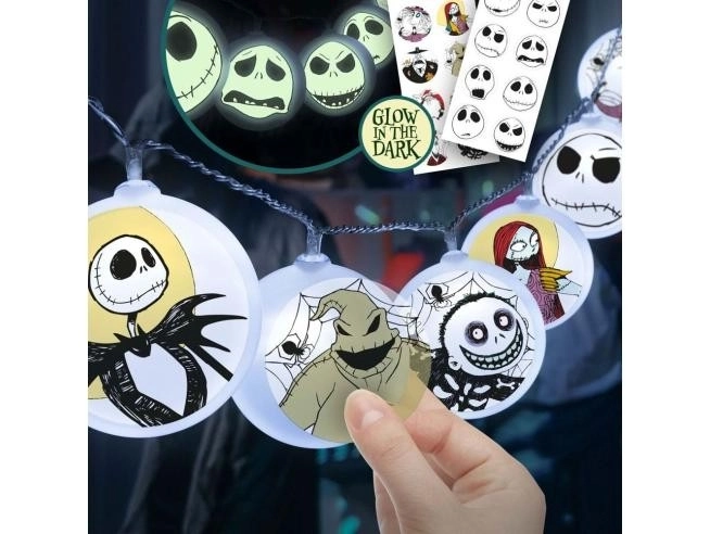 Lyskæde med temaet Nightmare Before Christmas