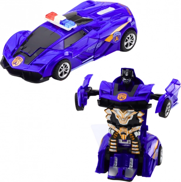 Auto robot 2i1 sportslig politibil