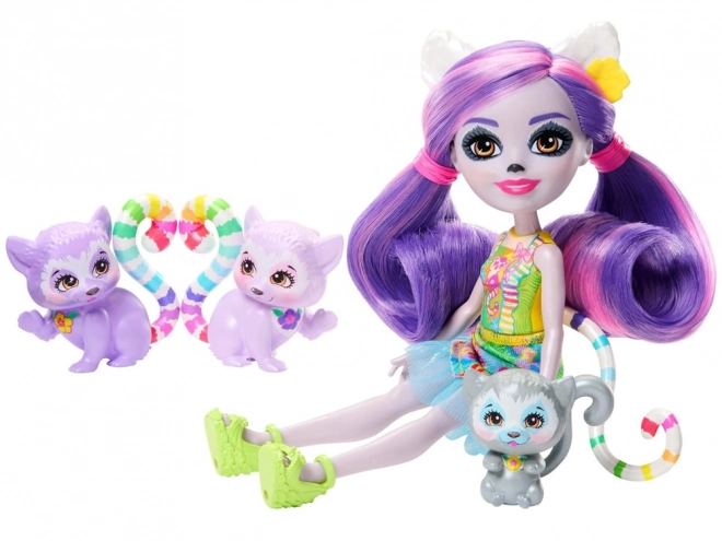 Loutky Enchantimals - Lemur Familie