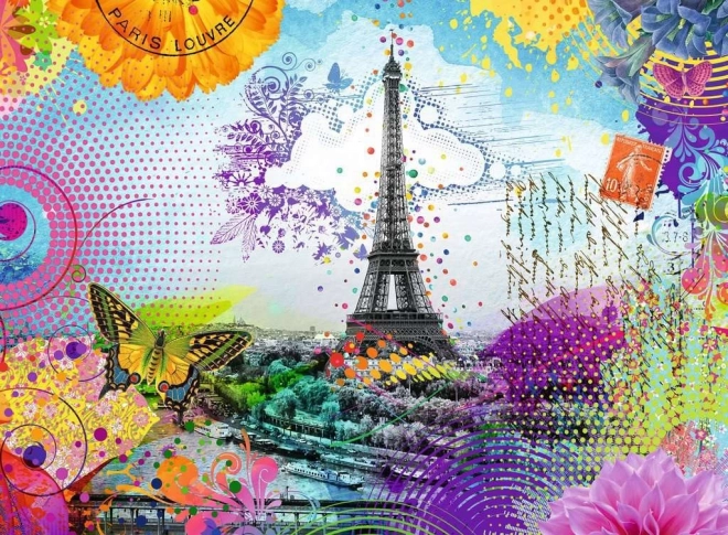 Puslespil Postkort fra Paris 500 brikker fra Ravensburger