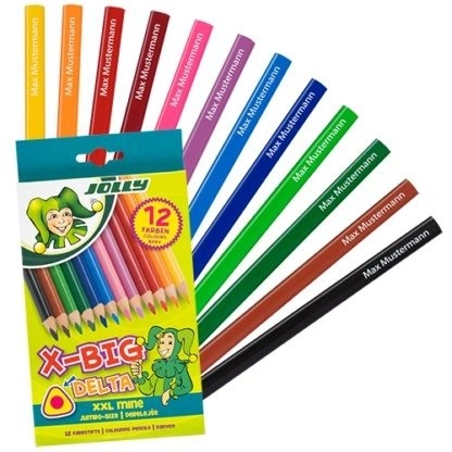 Store trekantede farveblyanter X-Big Delta 12 farver