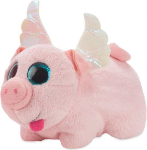 Nuttet plysdyr med glitrende detaljer