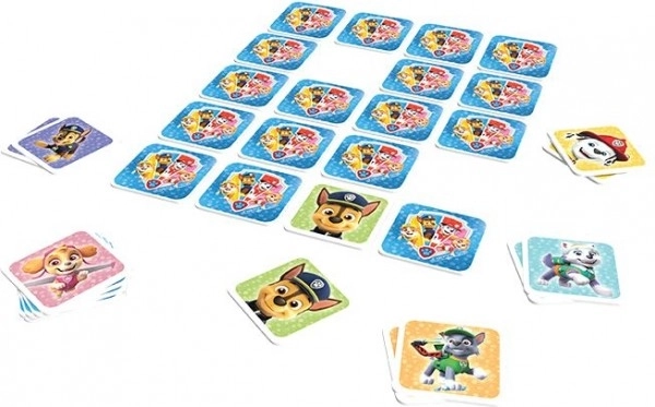 Pexeso til rejsen med malebog Paw Patrol i æske 12x12cm