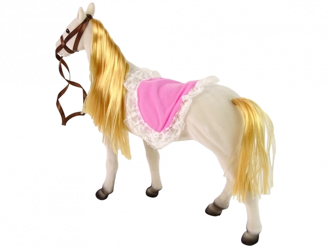 Marionet prinsesse med hvid hest
