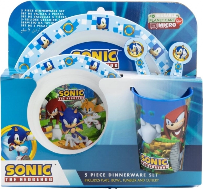 Børnespisersæt Sonic 5i1