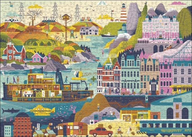 Wes Anderson Film Puslespil fra HEYE 1000 brikker