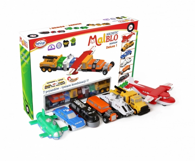 Malblo Magnetiske køretøjer deluxe 1 sæt