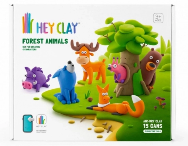 Hey Clay plast sæt Skovdyr