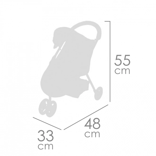 Sportsdukkevogn Tre-hjulet COCO 2024 - 55 cm