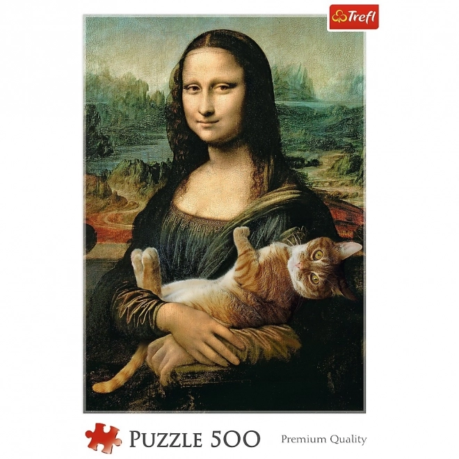 Puslespil Mona Lisa med katten Mruček, 500 brikker