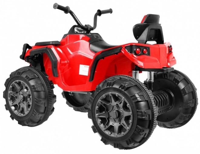 Firehjuls ATV 2,4GHz på batteri til børn Rød + Fjernbetjening + EVA hjul + MP3 radio + Langsom start