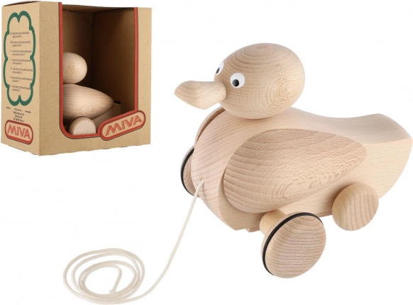 Træk-and af naturligt træ 17 cm