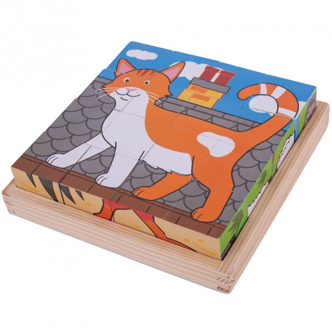 Bigjigs Toys Billedterninger gård