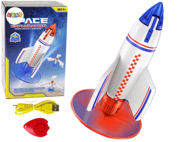 Rakettkaster Flyvende oplader hvid 21 cm
