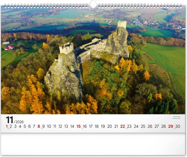 Vægkalender Panoramata Tjekkiet 2026
