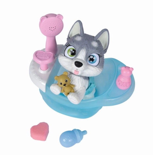 Hvalpe Husky Pamper Petz i badekar