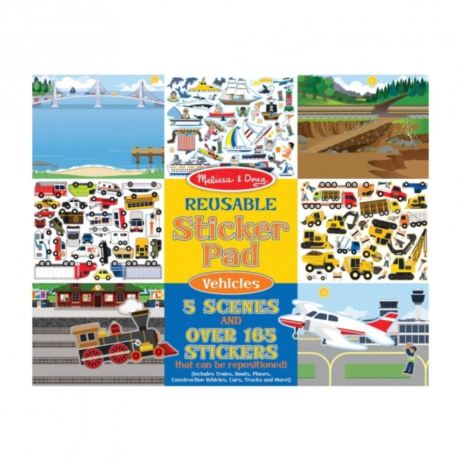 Melissa & Doug - genanvendelige klistermærker Køretøjer