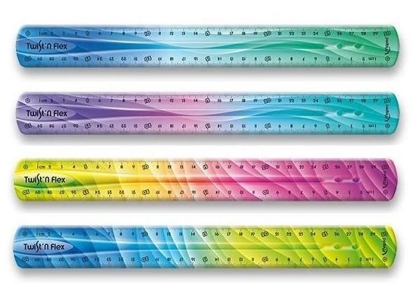 MAPED Lineal Twist'n Flex regnbuefarvet 30 cm (mix)