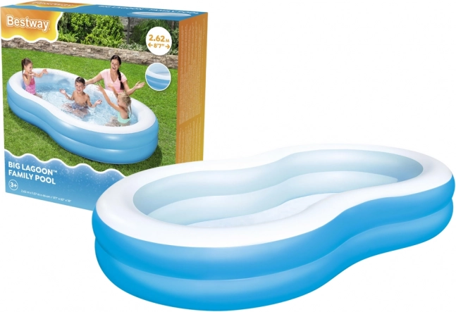 Oppustelig familiebassin BESTWAY 262 × 157 × 46 cm