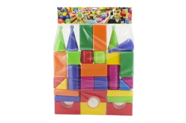 Byggesæt store klodser 18 stk. plastik i pose 40x53x8 cm