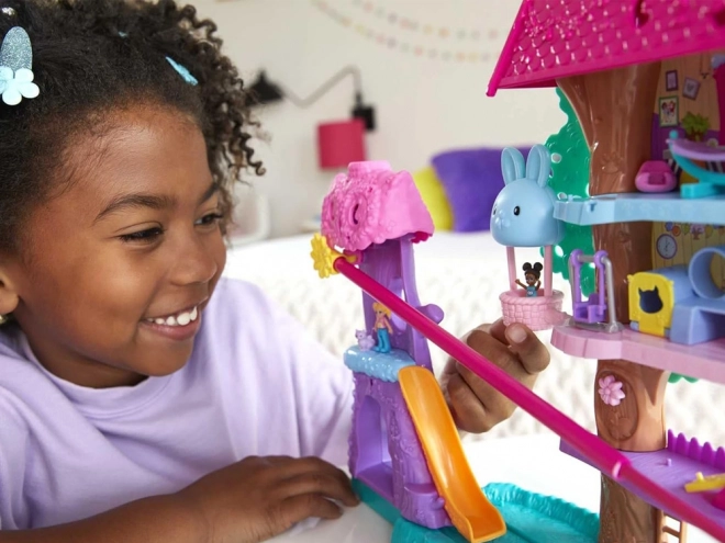 Polly Pocket Sæt figurer Dyre-eventyr Træhus