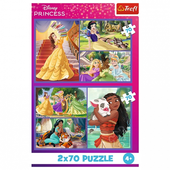 Puslespil 2x70 Disney Prinsesser Eventyrdage