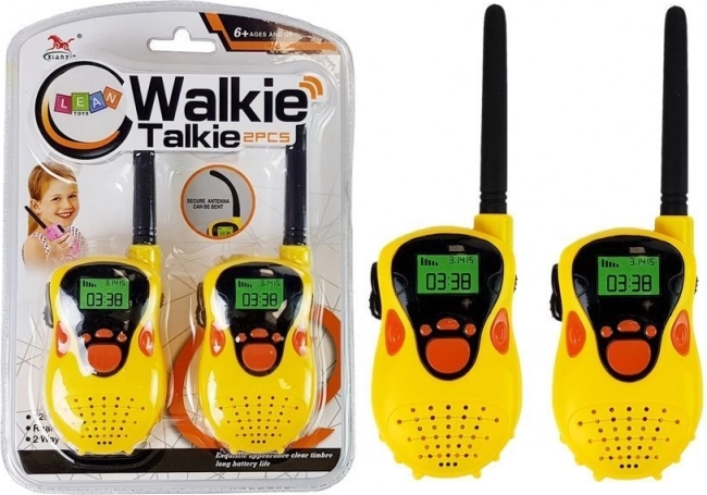 Walkie-talkie kortbølgeradio 100 m rækkevidde gul til børn