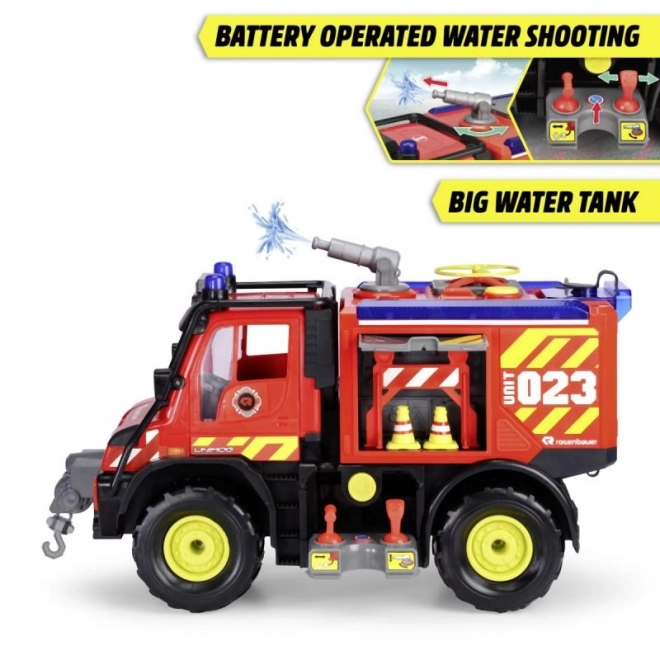 Brandbil Mercedes-Benz Unimog U530 med effekter