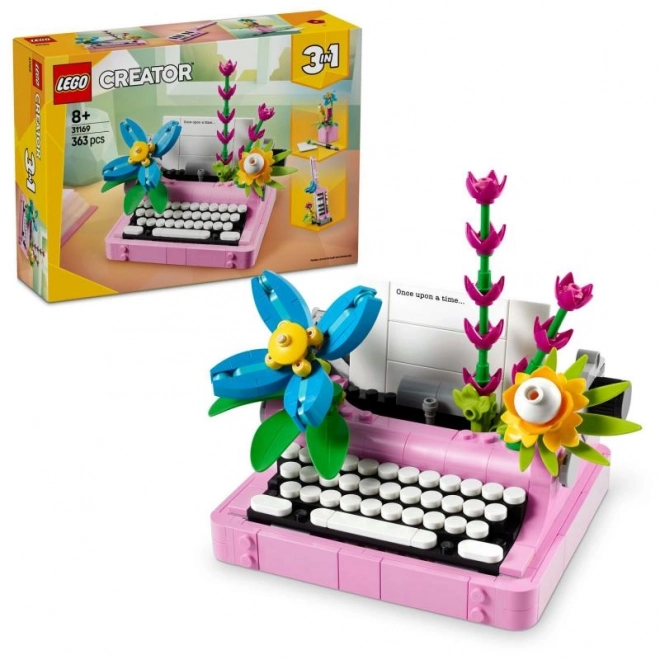 Byggesæt til børn - Skrivemaskine med blomster LEGO Creator 3-i-1