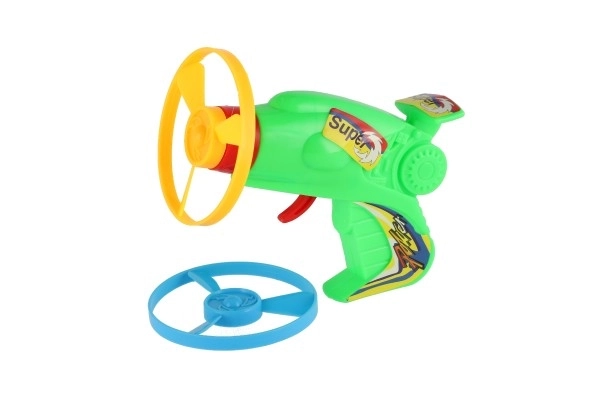 Flyvende skive med pistolsystem