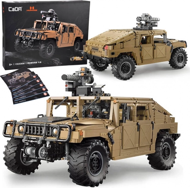 Konstruktionssæt Humvee militærkøretøj skala 1:8 med bevægelige elementer