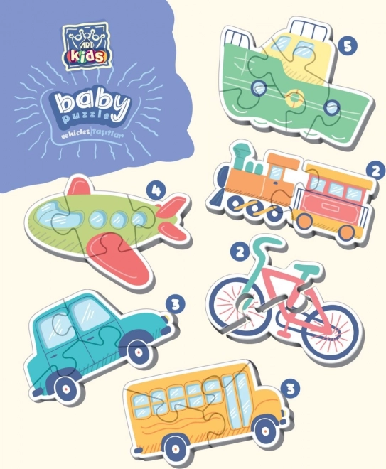 ART PUZZLE Baby Puslespil Transportmidler (2-5 brikker)