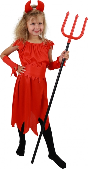 Børnekostume djævlepige M