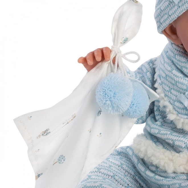 Llorens 73859 NEW BORN DRENGE BARN - realistisk dukke baby med fuldt vinylkrop - 40 cm