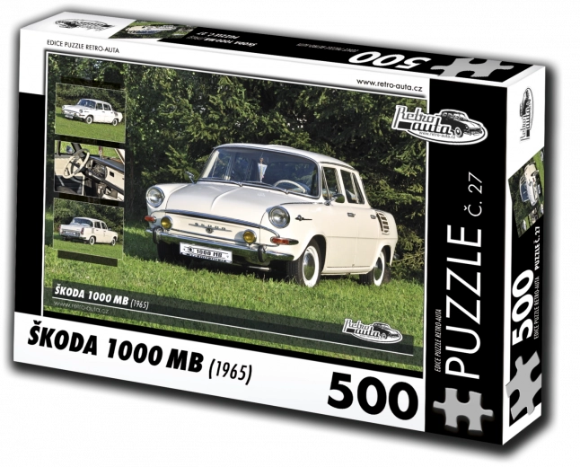 Puslespil RETRO-AUTA Škoda 1000 MB (1965) 500 brikker
