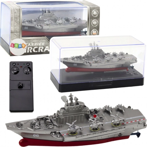 Elektrisk fjernstyret RC-båd Sølv 15 cm