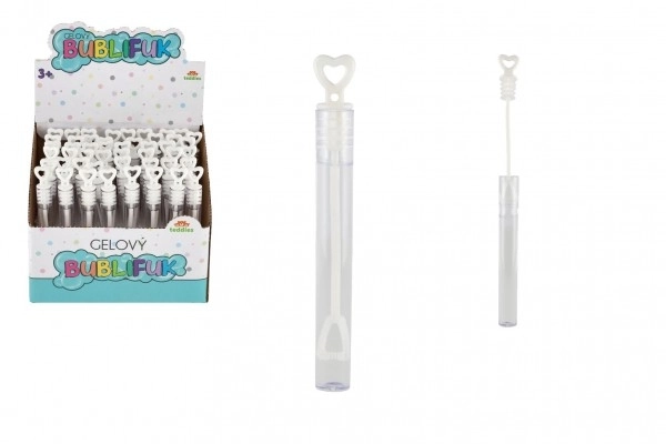 Mini sæbebobler 5 ml gel, hvid, bryllup 10,5 cm
