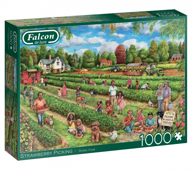 Puzzle Jordbærsamling 1000 brikker