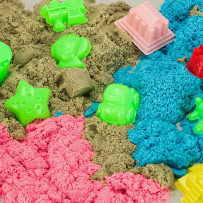 Kinetisk sand i kasse 1 kg sandkasse - 27 dele