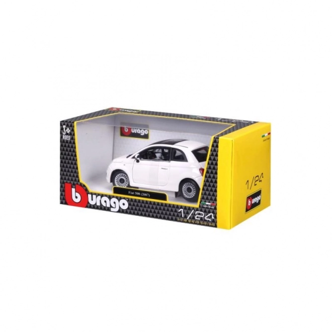 Bburago 1:24 Fiat 500 (2007) Hvid
