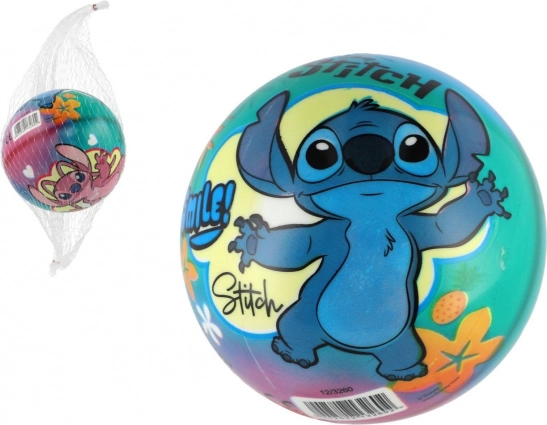 Oppustelig bold Stitch 14 cm i net